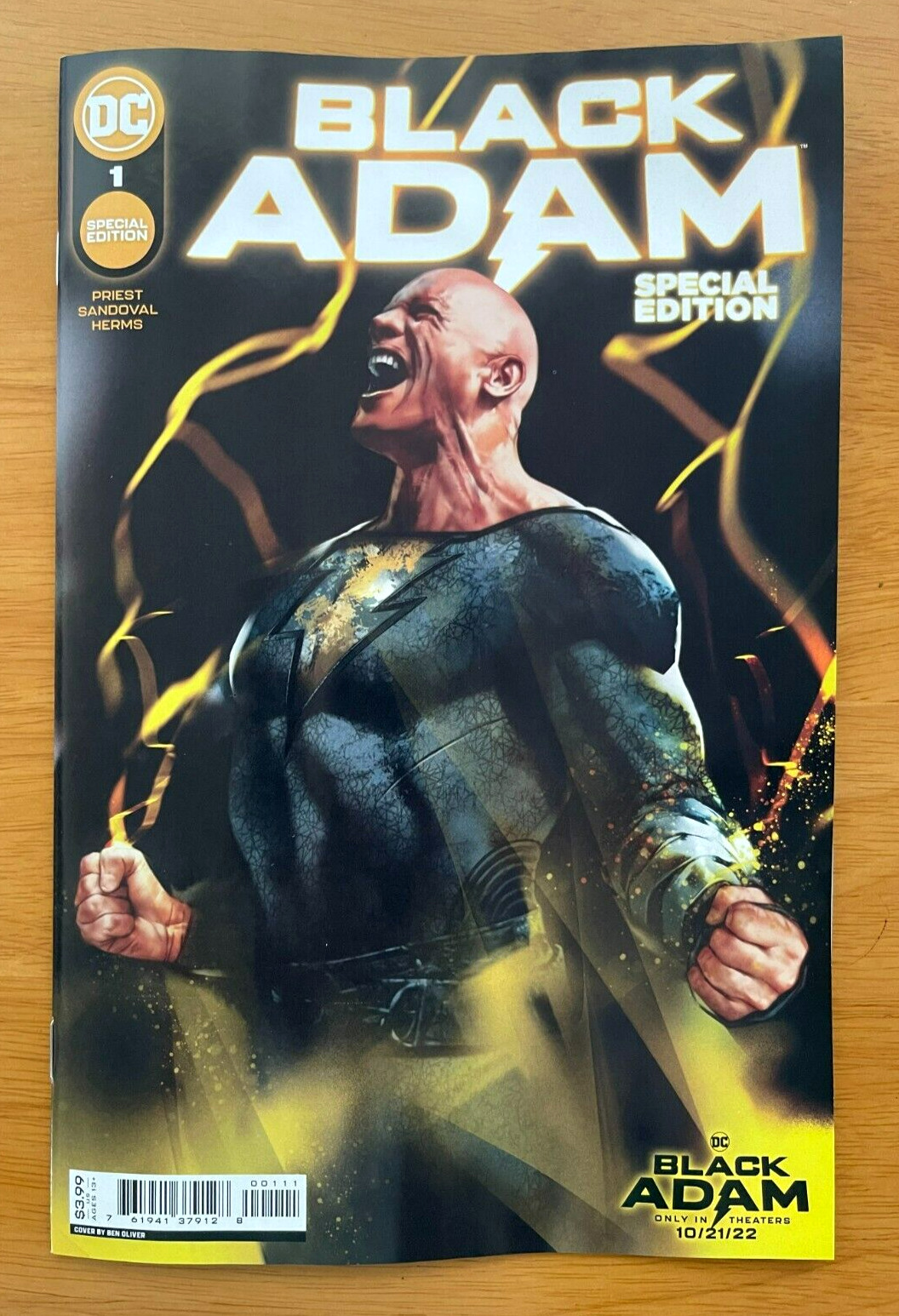 Black Adam #1 Special Edition Main Cover 1st Print Dwayne Johnson NM