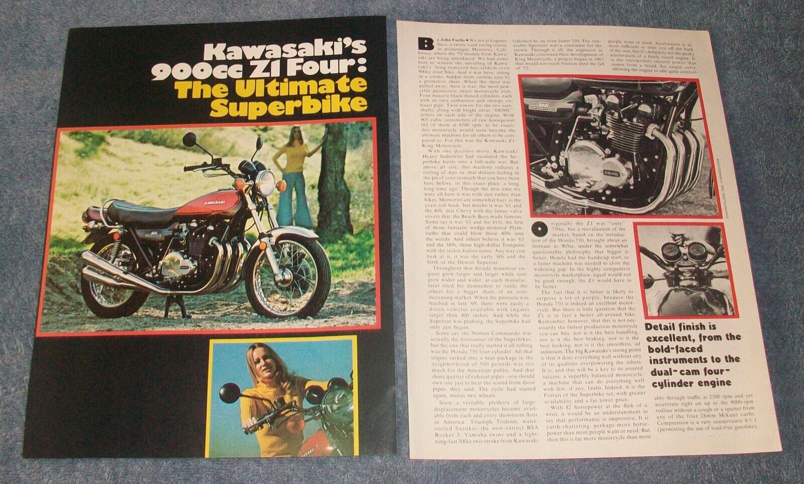 1973 Kawasaki 900cc Z1 Four Vintage Info Article \