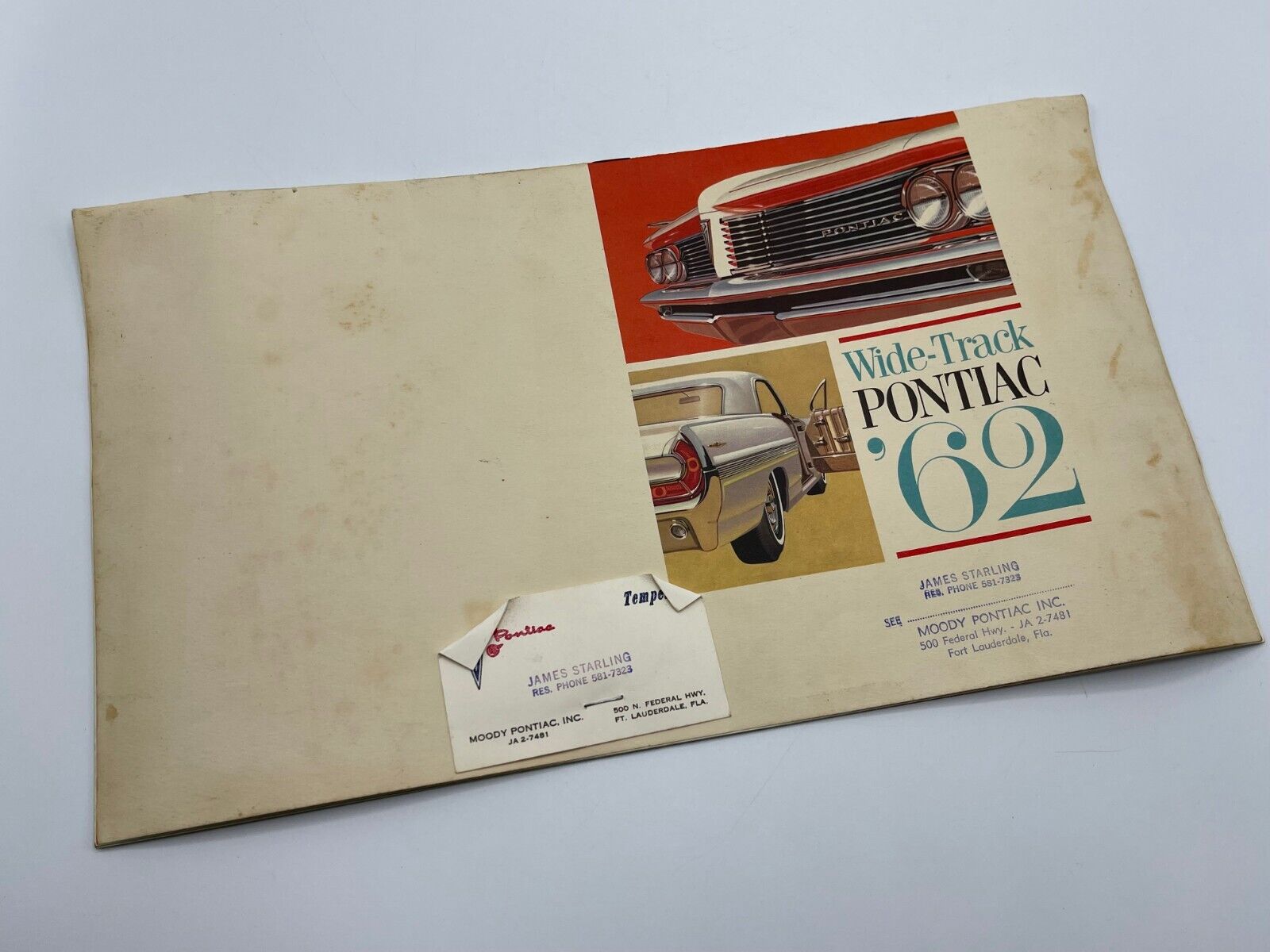 1962 Wide-Track Pontiac Sales Brochure Car Automobile Specs Makes Models