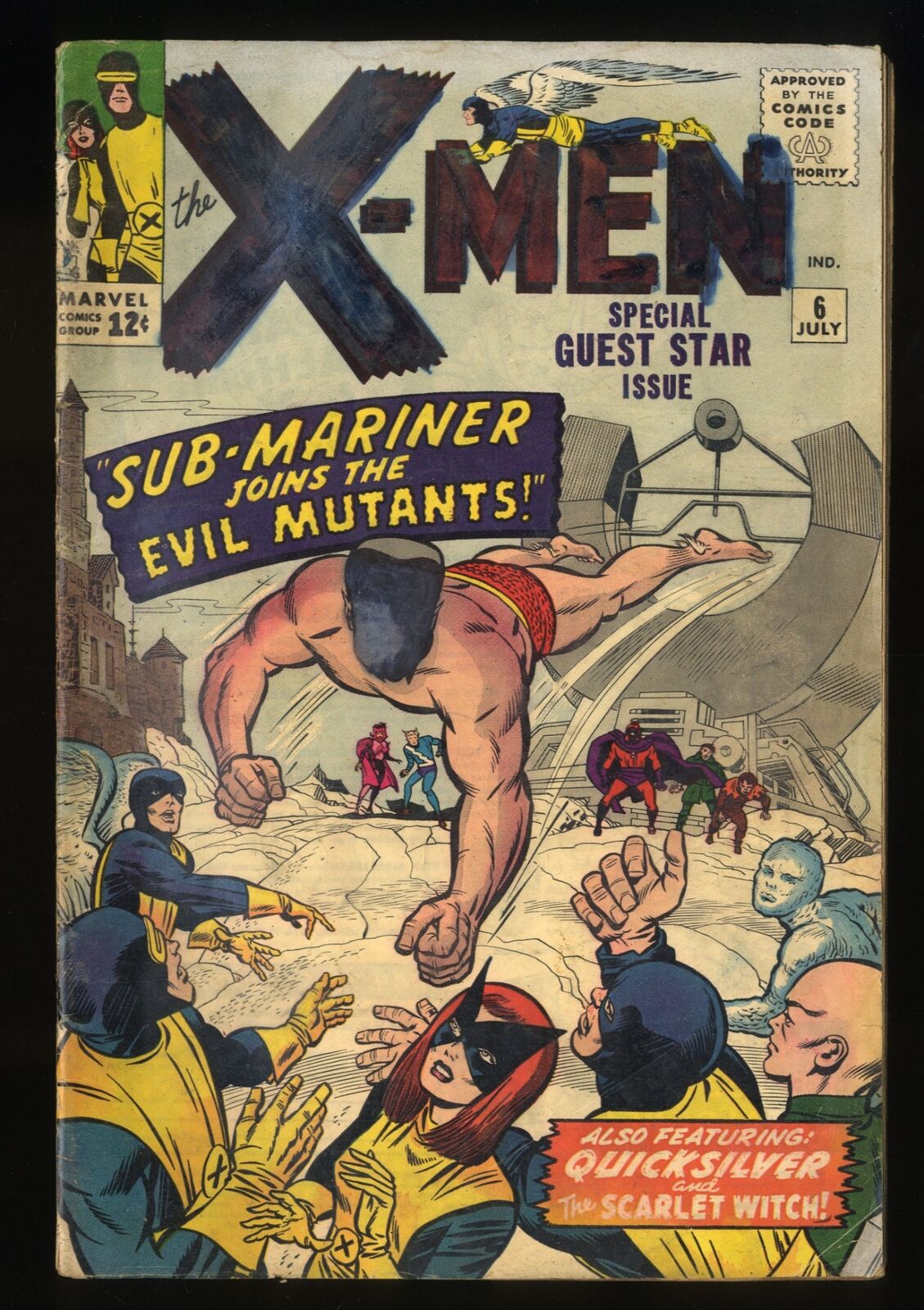 X-Men #6 GD 2.0 Namor Scarlet Witch Magneto Marvel 1964