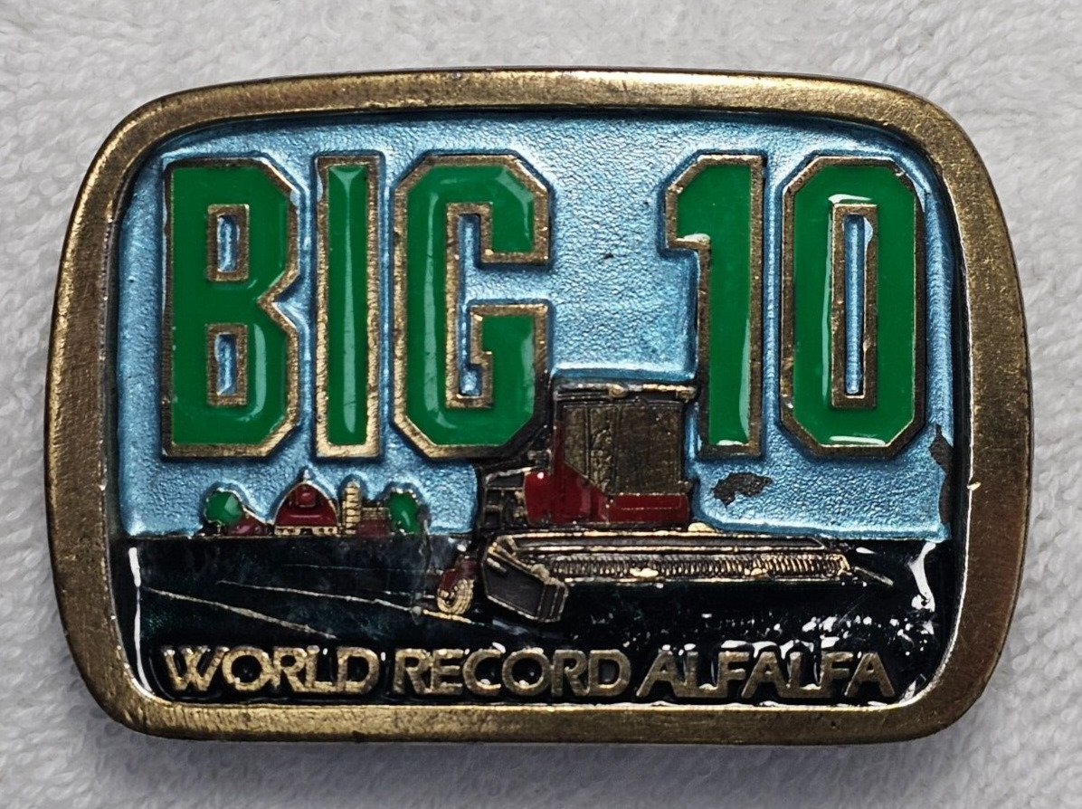 C19 Belt Buckle Big 10 World Record Alfalfa Limited Ed. #158/500 Harvest Combine