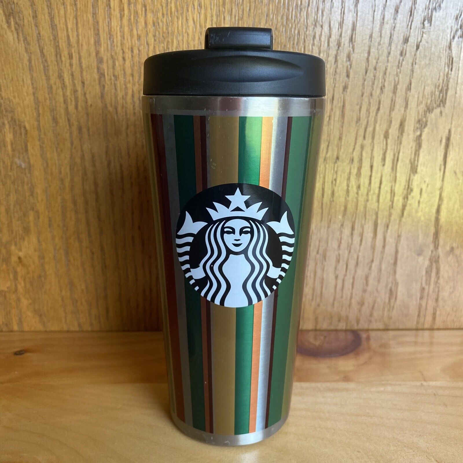 Starbucks Stripe Stainless Steel Tumbler 16oz Travel Mug Coffee Tea
