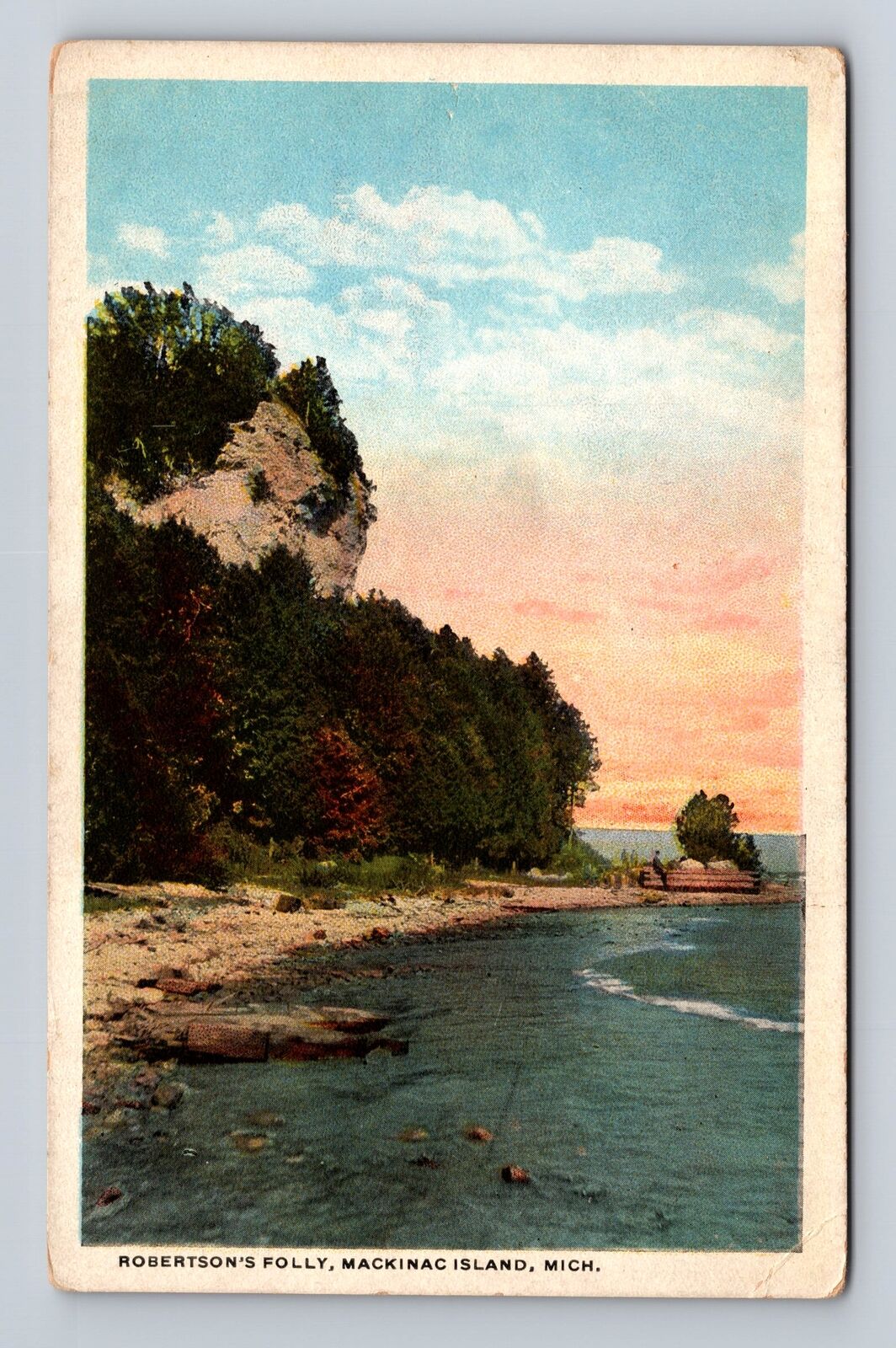 Mackinac Island MI-Michigan, Robertson's Folly, Antique, Vintage Postcard