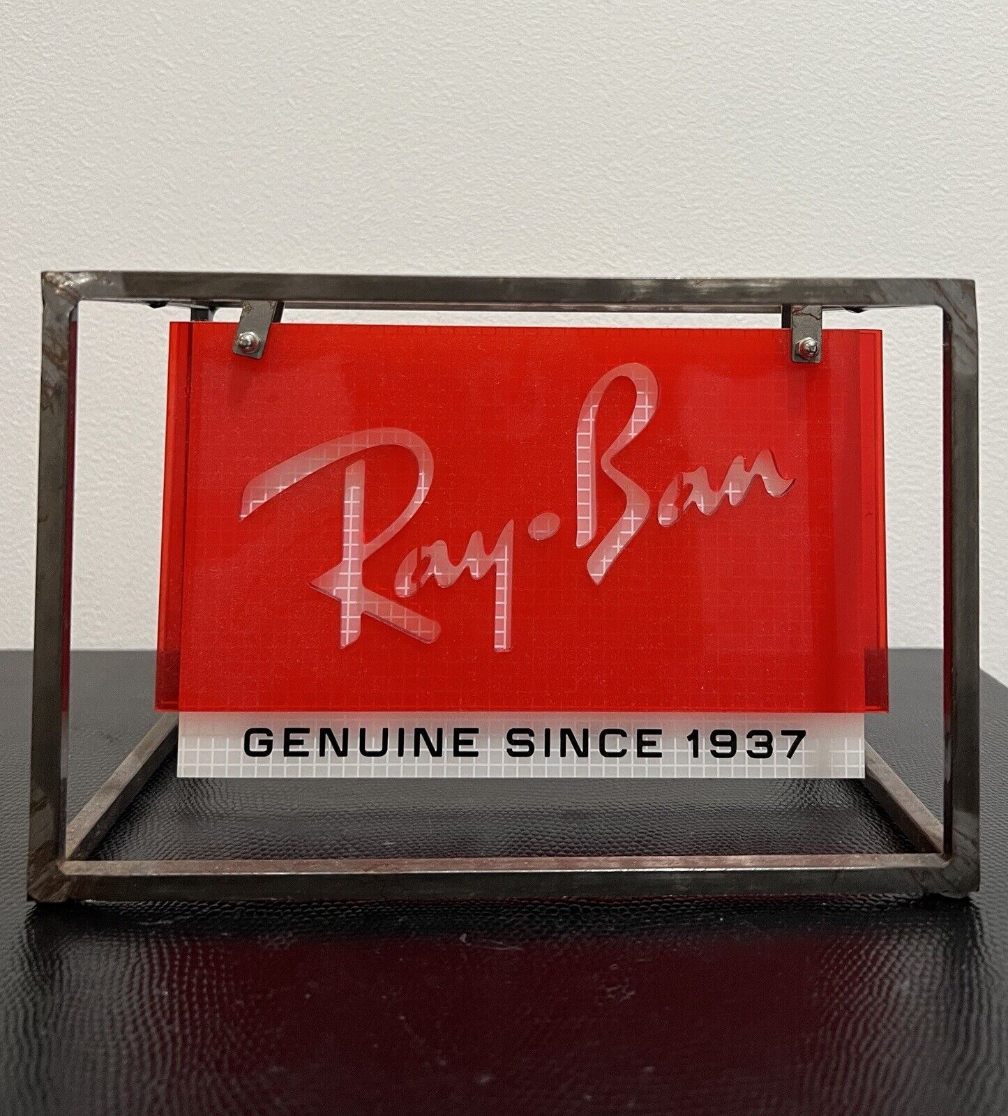 RAY-BAN genuine since 1937 Double Sided Metal/Plexi Counter Display-Authentic