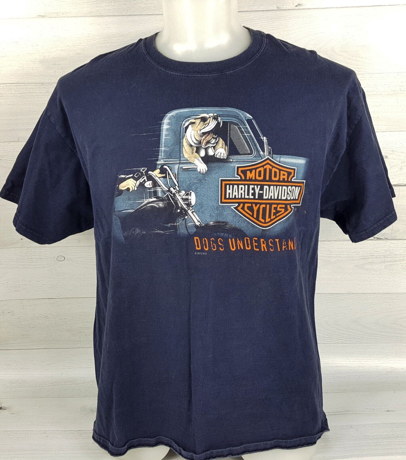 Harley Davidson Motorcycle XL Hanes Beefy Tee T-Shirt Dogs Understand Doc\'s Wisc