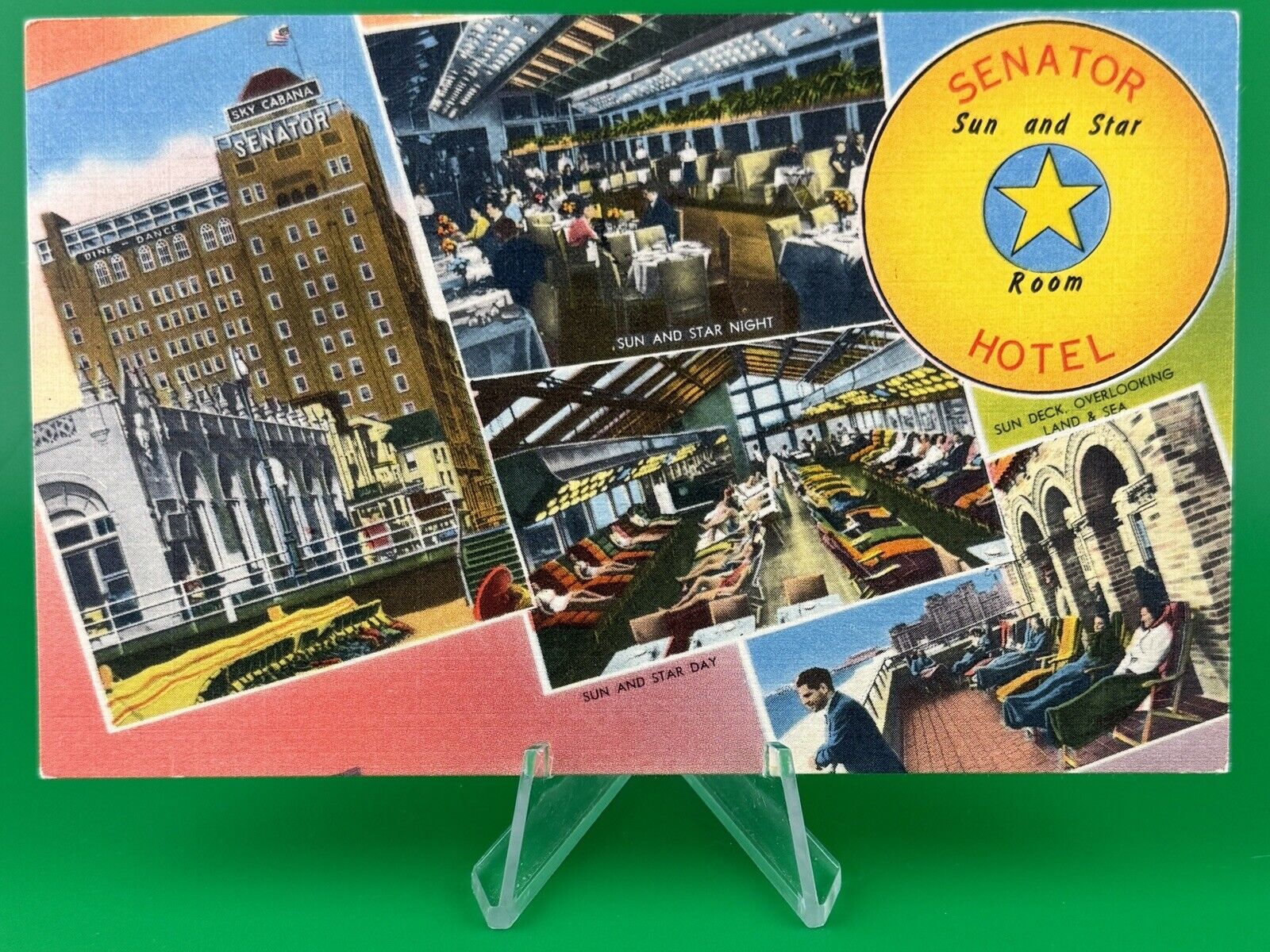 Vintage Postcard The Senator Atlantic City Postmark 1954 Hotel Motel