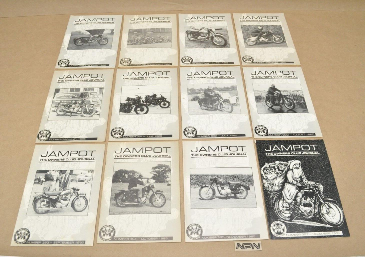 Vtg AJS Matchless Motorcycle Owners Club Jampot Journal Magazine 1985 FULL YEAR
