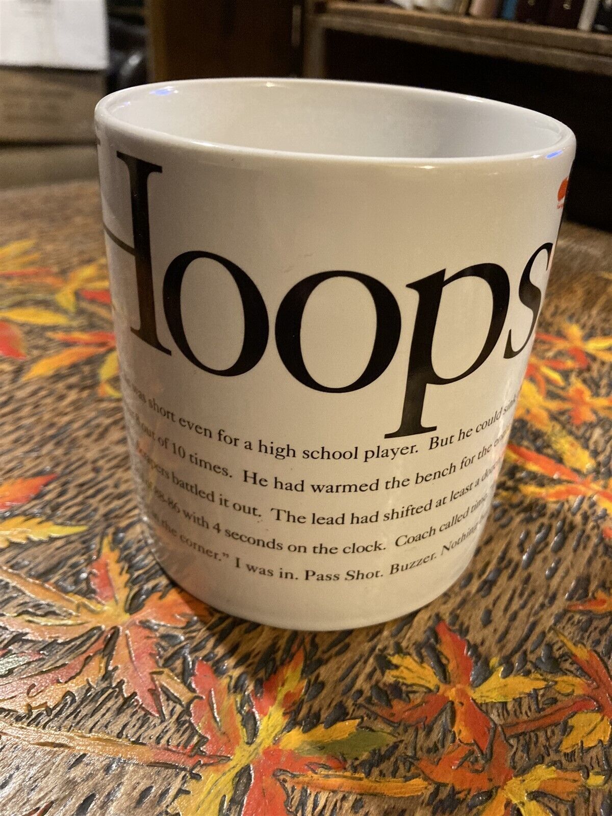 large 1996 Starbucks mug, HOOPS, basketball, Jerry Greer