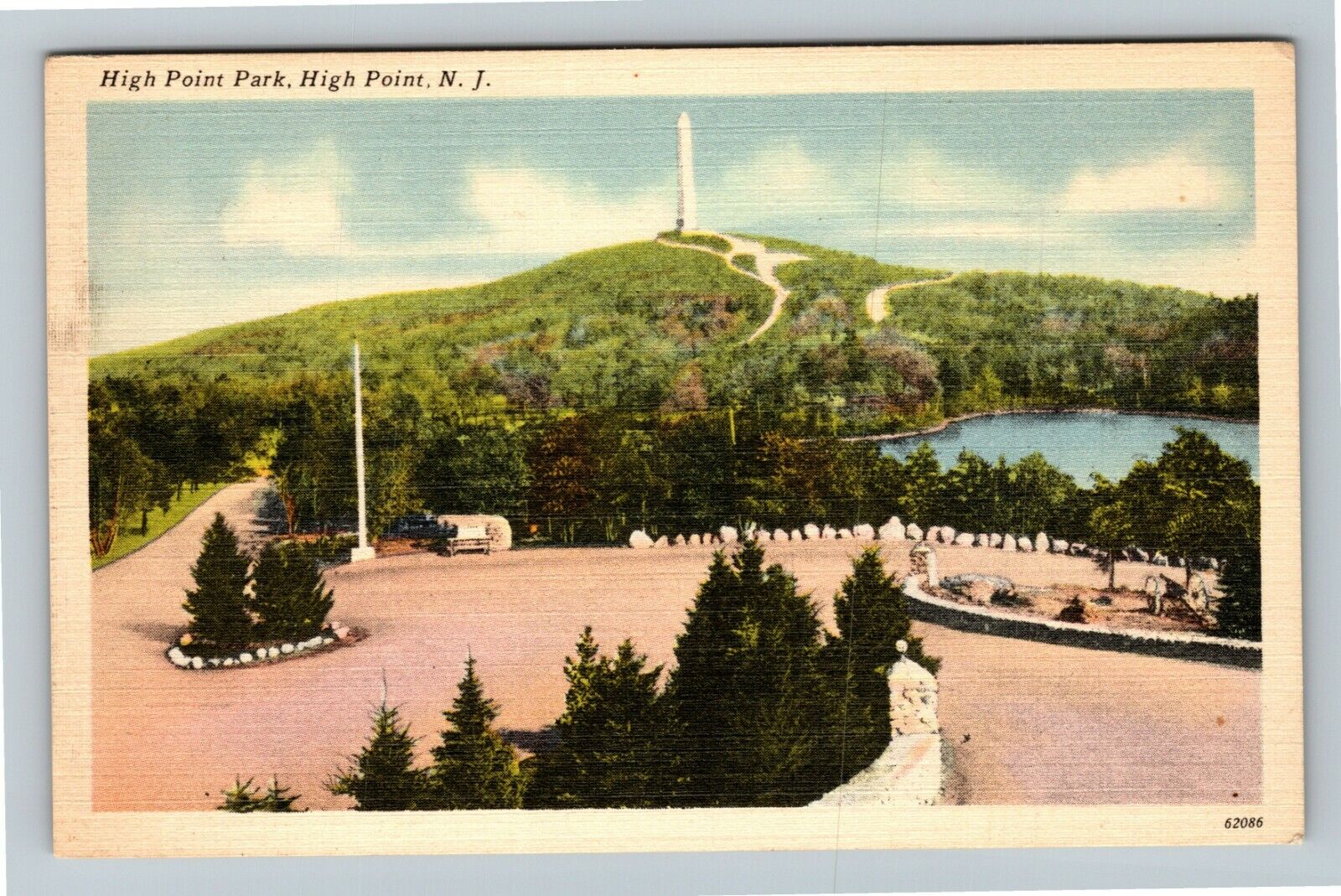 High Point NJ-New Jersey, High Point Park Vintage Souvenir Postcard