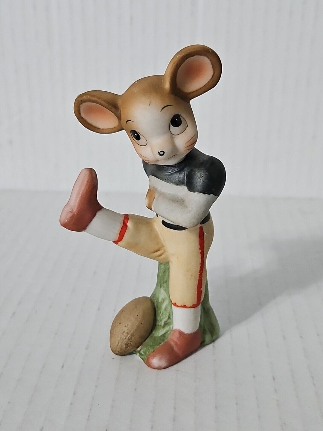 Vintage Anthropomorphic Made In Japan Mouse Sport 4 Inches Figurines Football