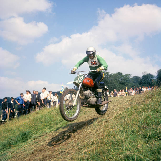 Dave Bickers riding CZ international Moto-Cross Grand Prix Dod- 1968 Old Photo