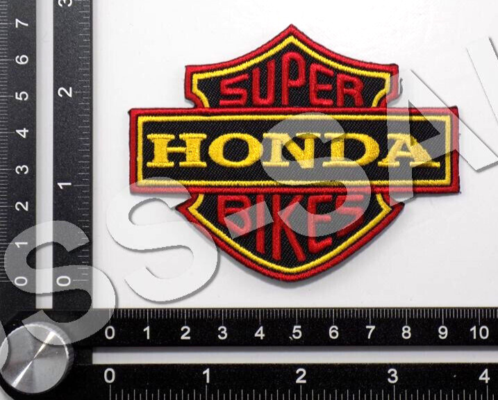 HONDA SUPER BIKES EMBROIDERED PATCH IRON/SEW ON ~3-1/2\'\'x 2-3/4\
