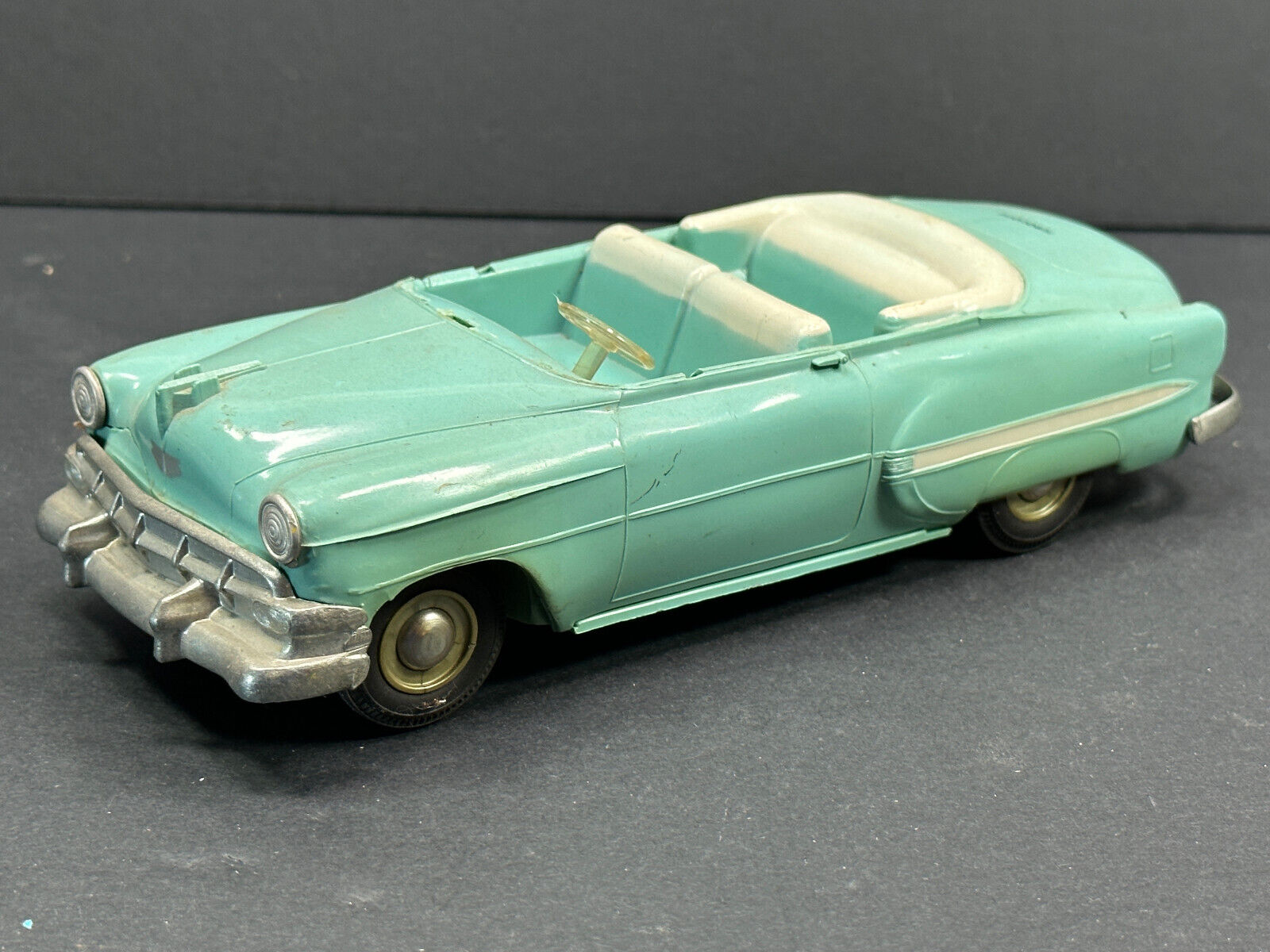 vtg 1954 Chevrolet Chevy Bel Air Convertible Turquoise Car Promo dealer