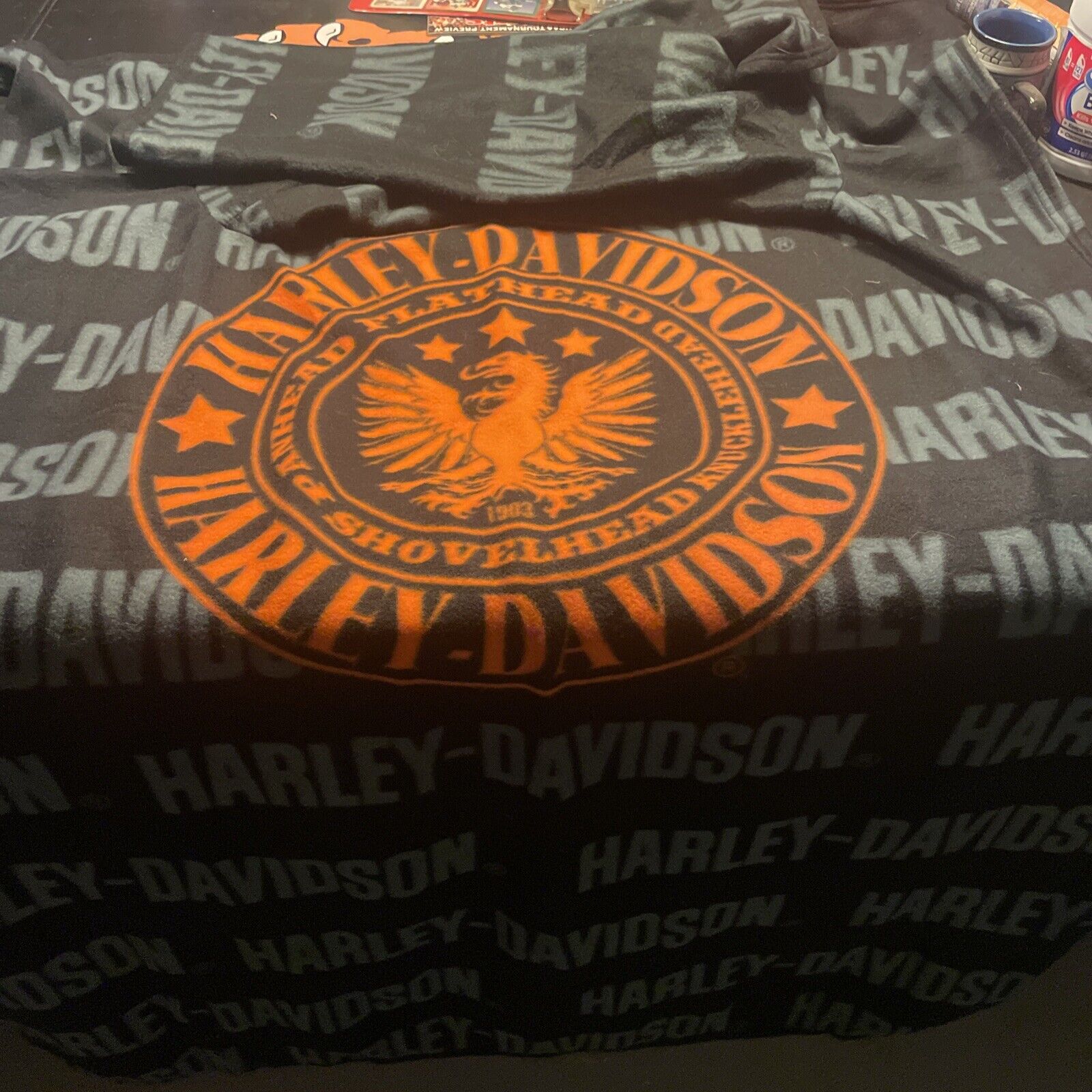 Harley Davidson Motorcycle Blanket With Arms Shovelhead Knucklehead Flathead