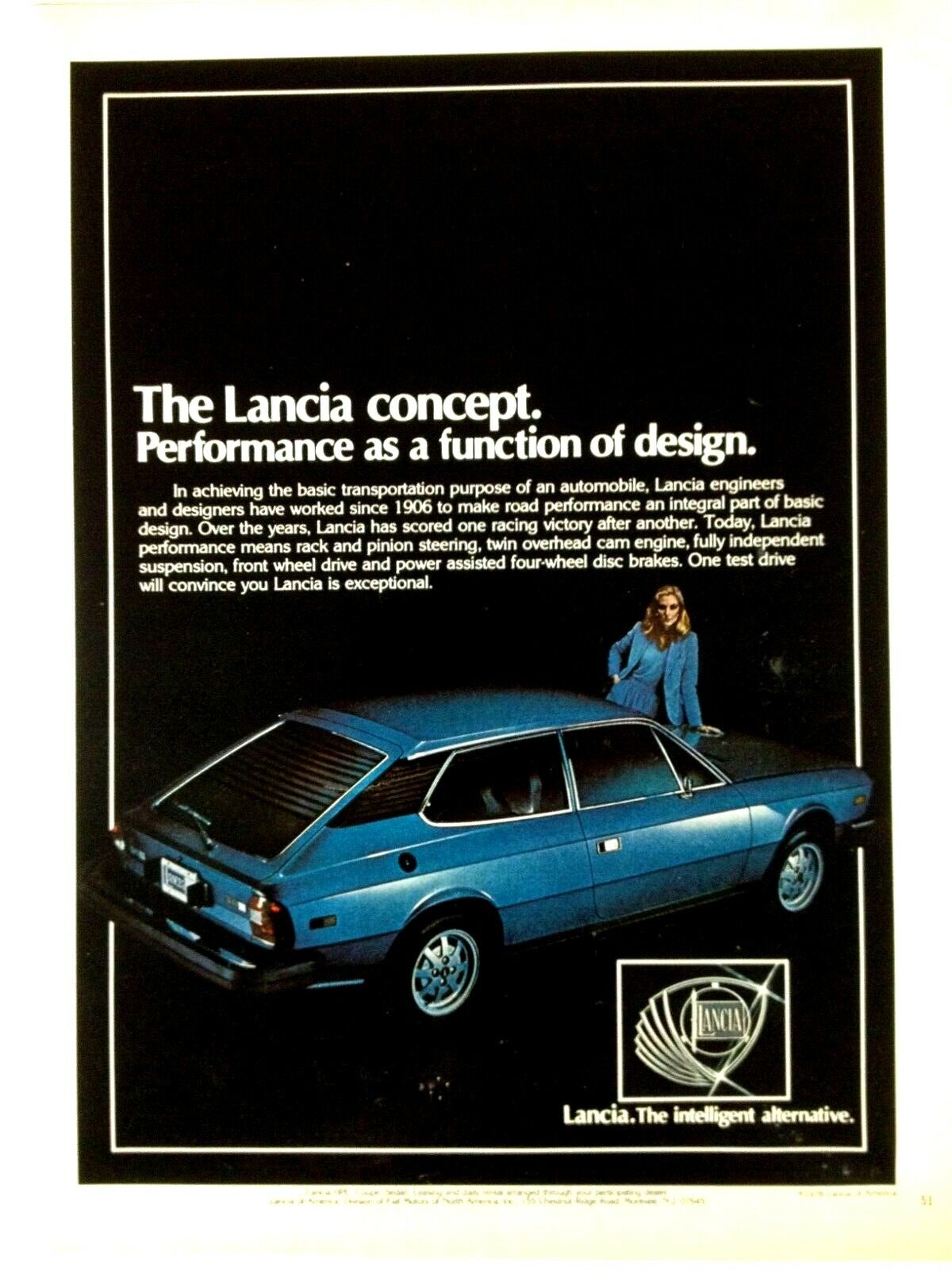 1978 Lancia Print Ad The Lancia Concept