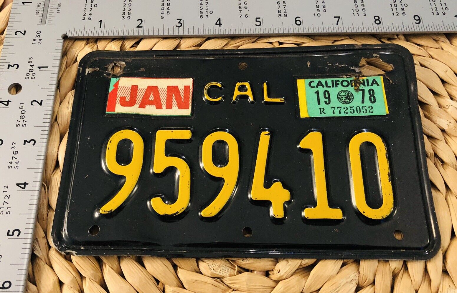 1963 To 1970 1978 California MOTORCYCLE License Plate Harley BMW Indian 959410