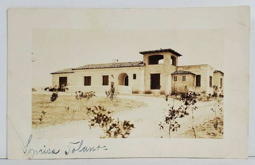 Solana Beach CA View Ranch Resort Home RPPC 1927 to Enola Pa Postcard O9