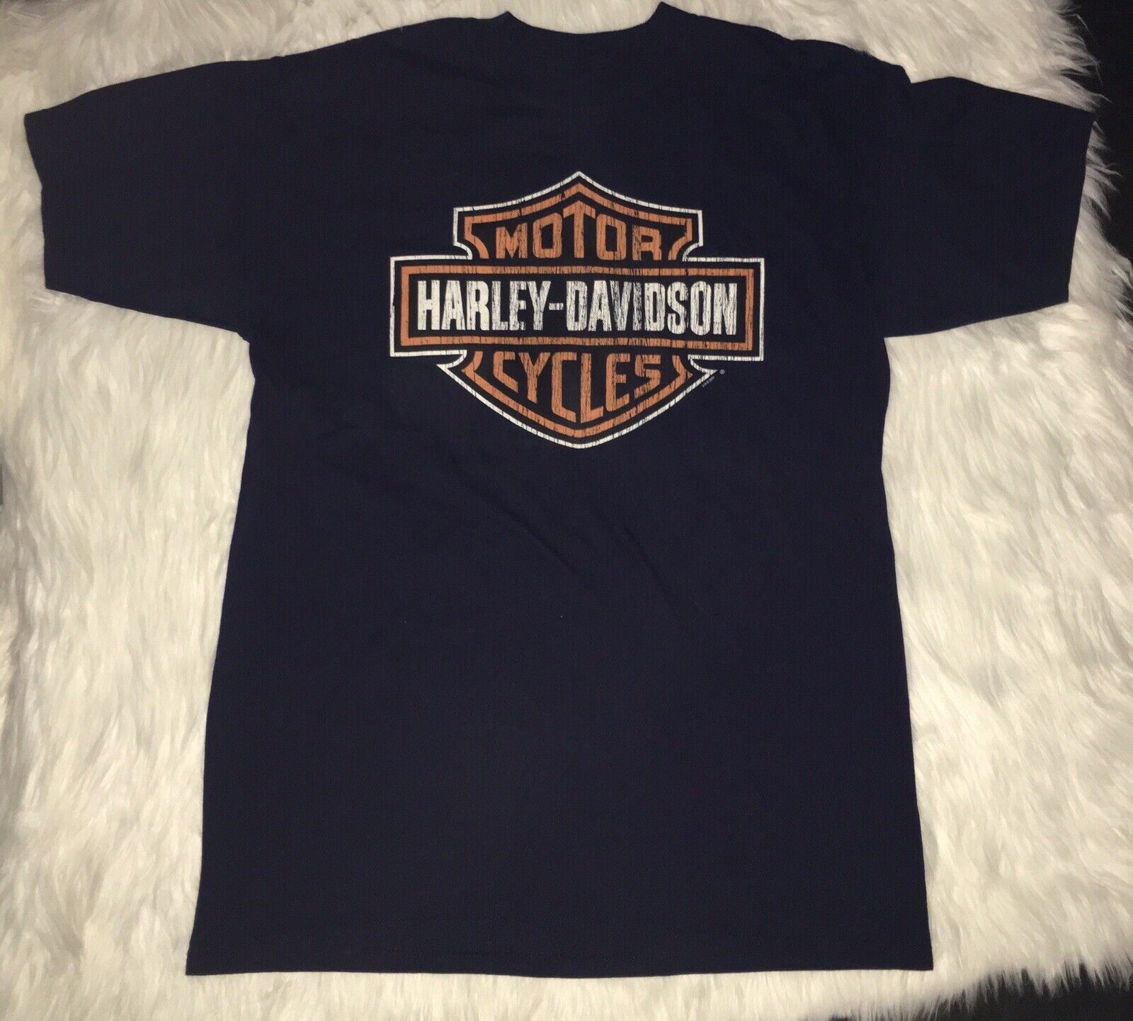Harley Davidson Mens Size Large Navy Blue T-shirt Sioux City, IA