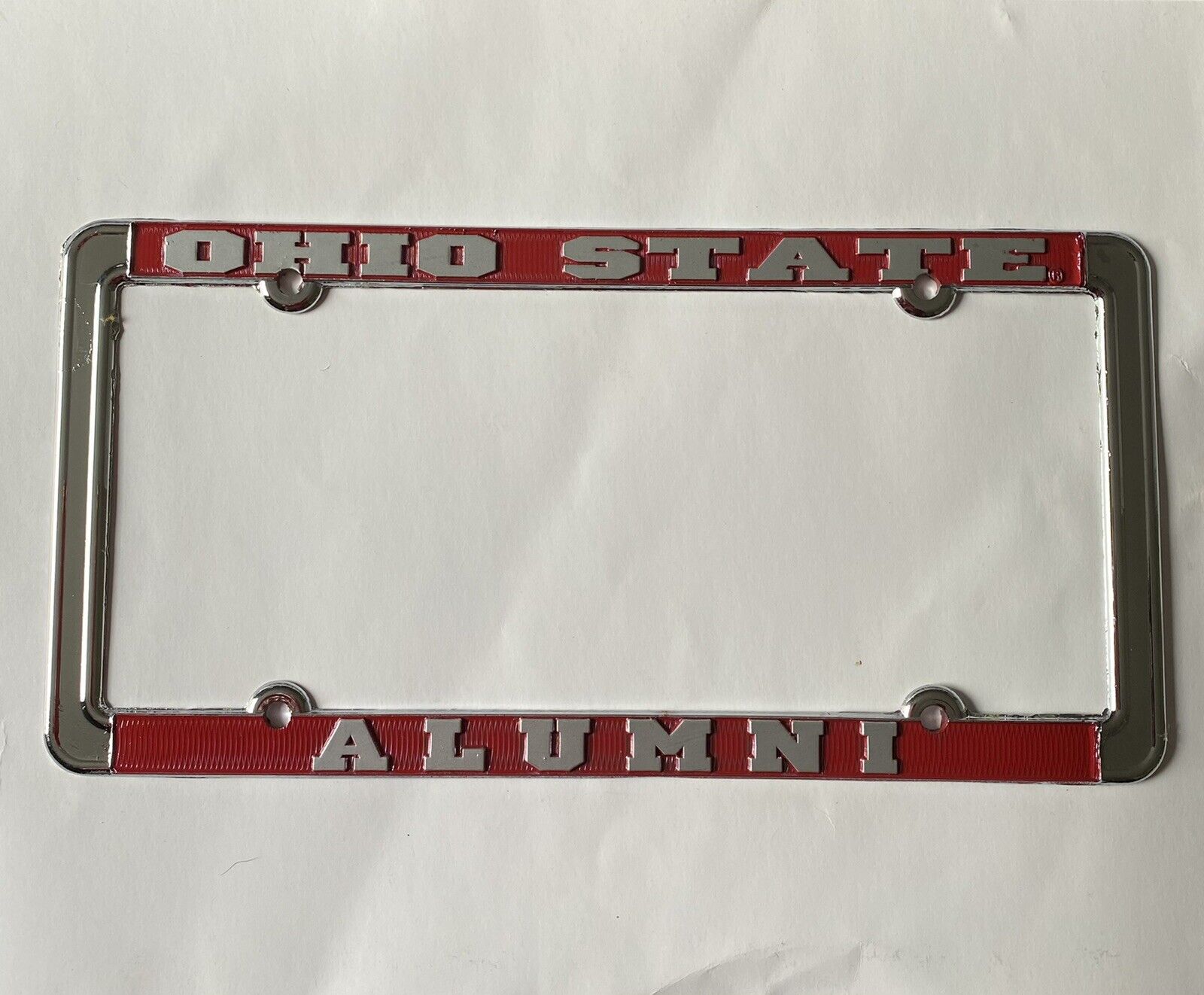 Ohio State University Chrome Alumni License Frame