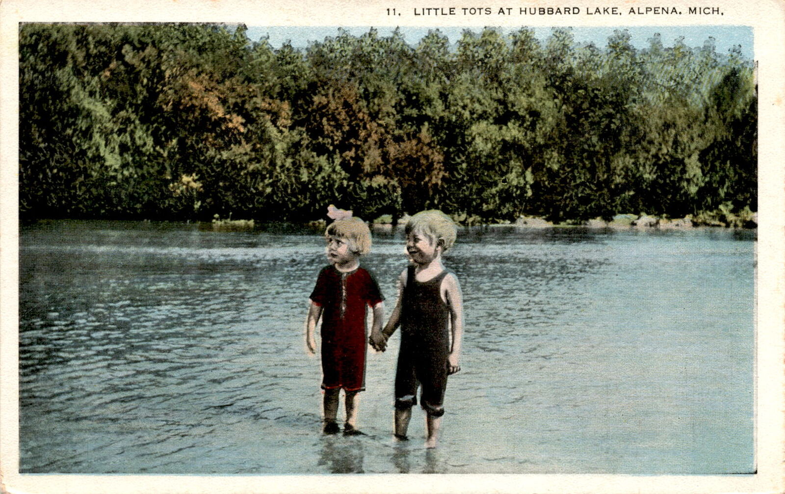 Hubbard Lake, Alpena, Michigan, Harry H. Hamm, Toledo, Ohio, freshwater Postcard