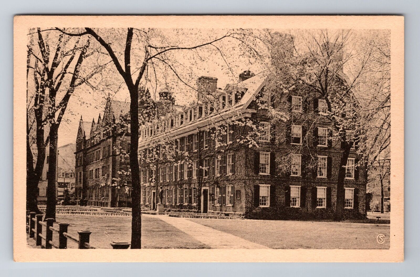 New Haven CT-Connecticut, Yale University CT Hall, Antique Vintage Postcard