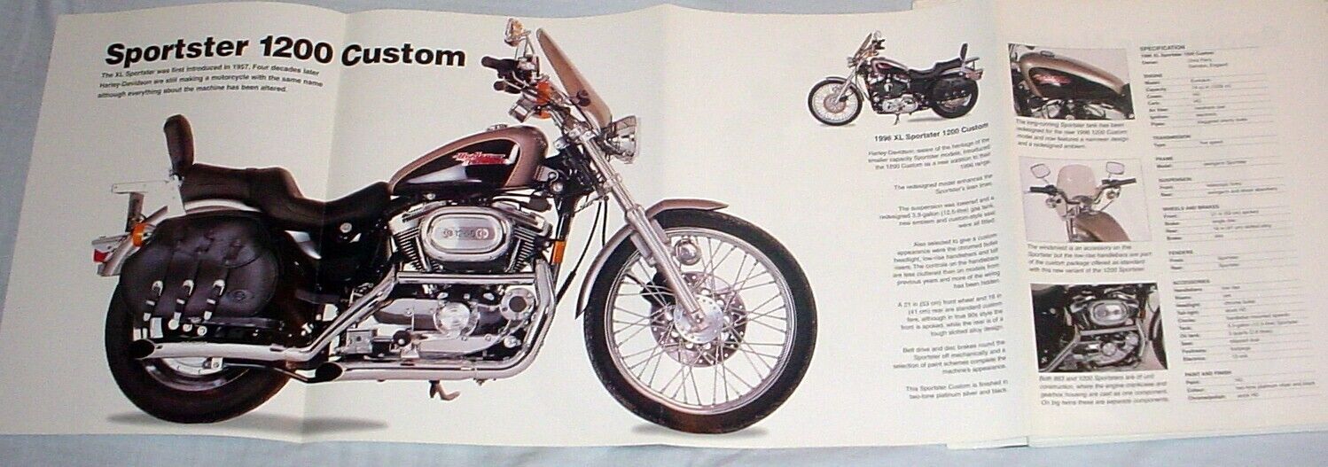 NICE ~ Harley Davidson XL Sportster 1200 Motorcycle Bike Poster Print ~ CLOSE UP