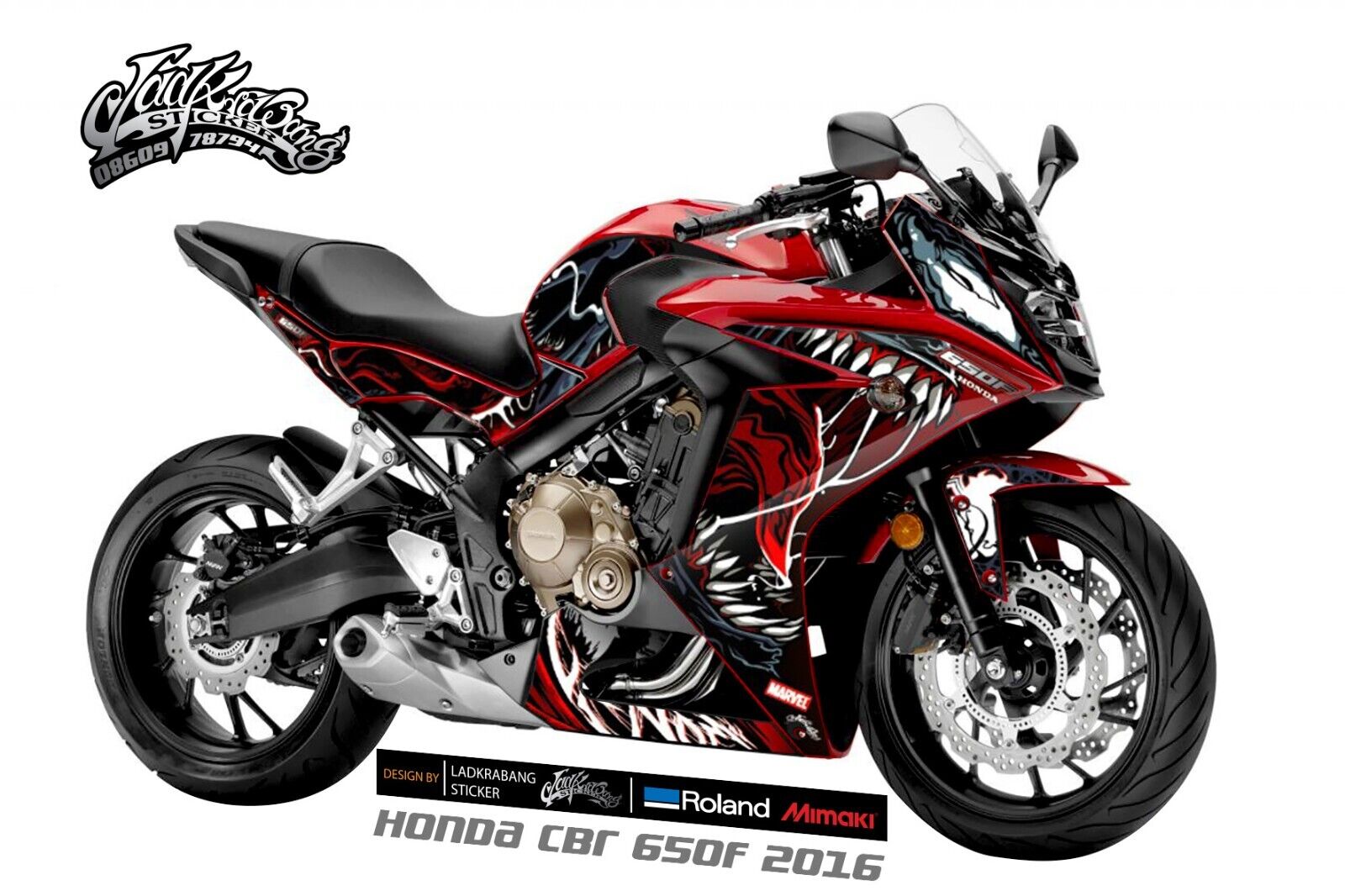 Graphics Decal Kit Wrap Compatible with Honda 650F 2015-2018 / Venom