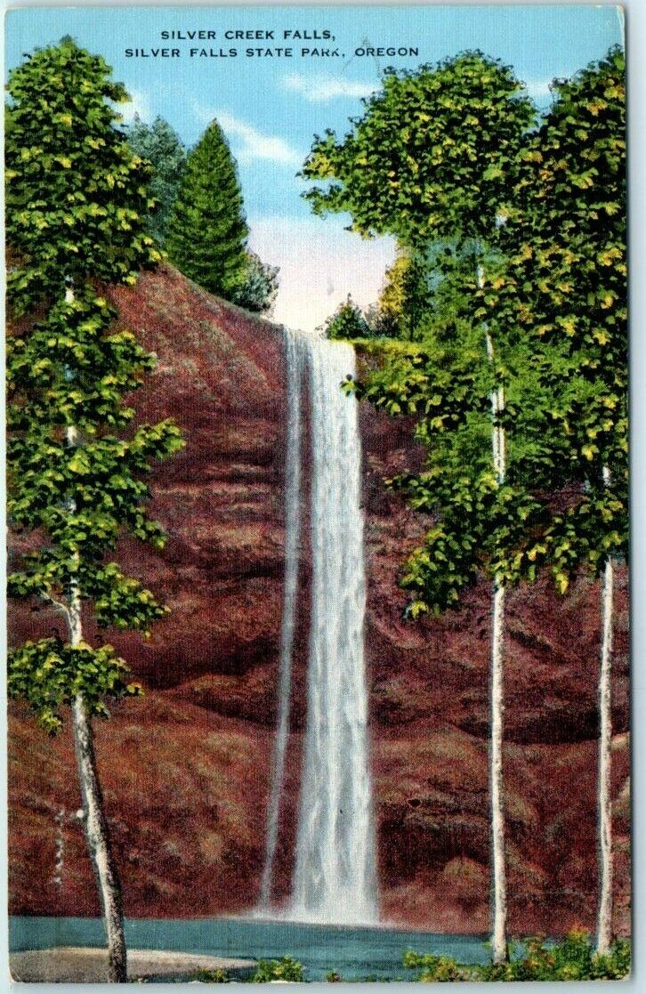 Postcard - Silver Creek Falls - Silver Creek State Park, Oregon