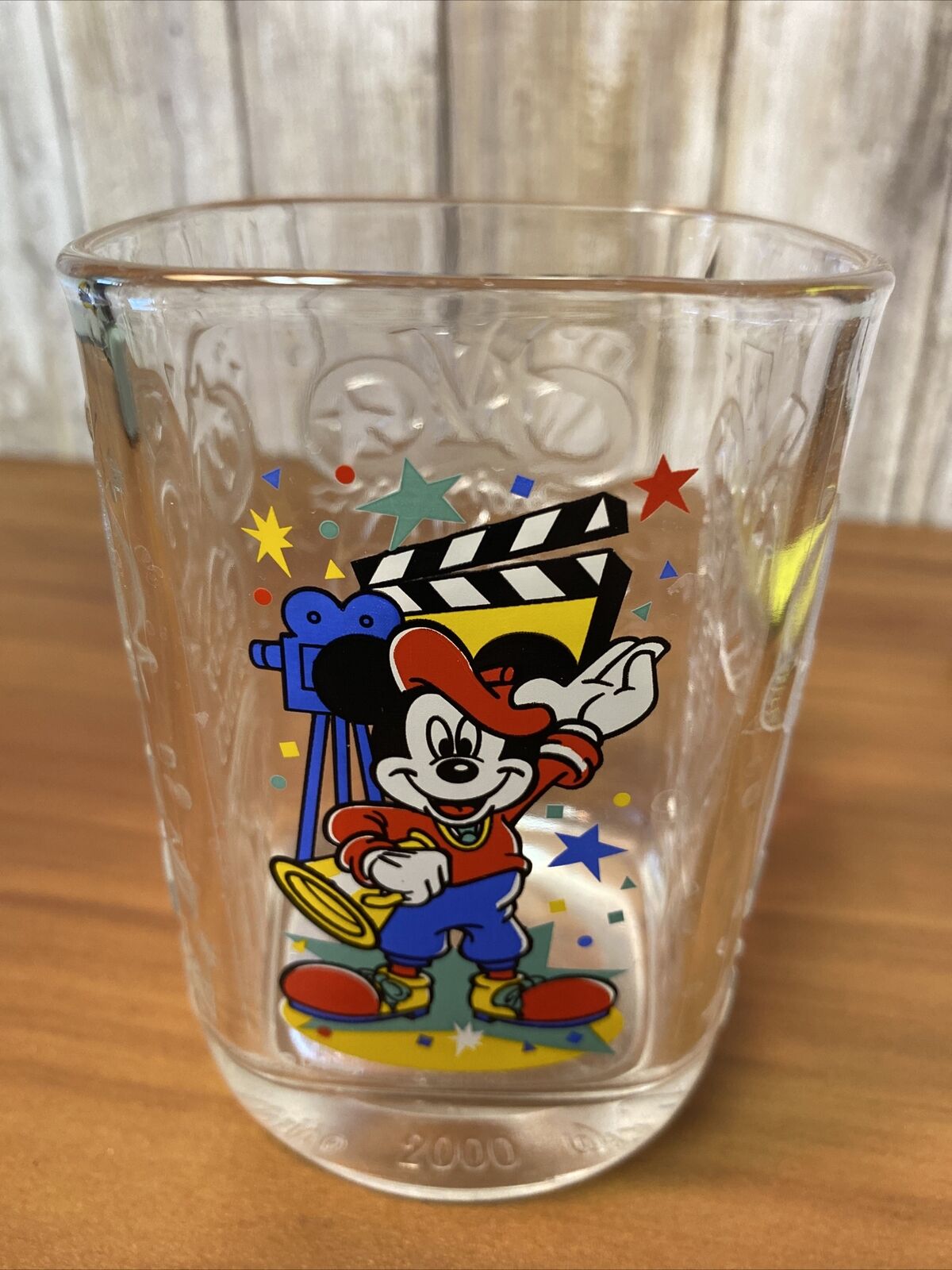 Vintage 2000 Walt Disney World Disney Studios Mickey Mouse Collectible Glass