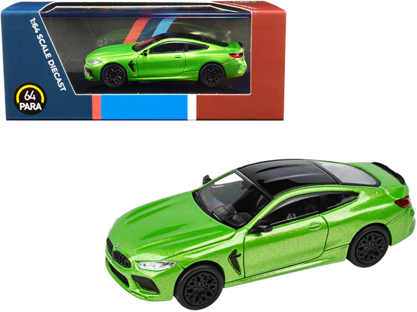 BMW M8 Coupe Java Green Metallic with Black Top 1/64 Diecast Model Car