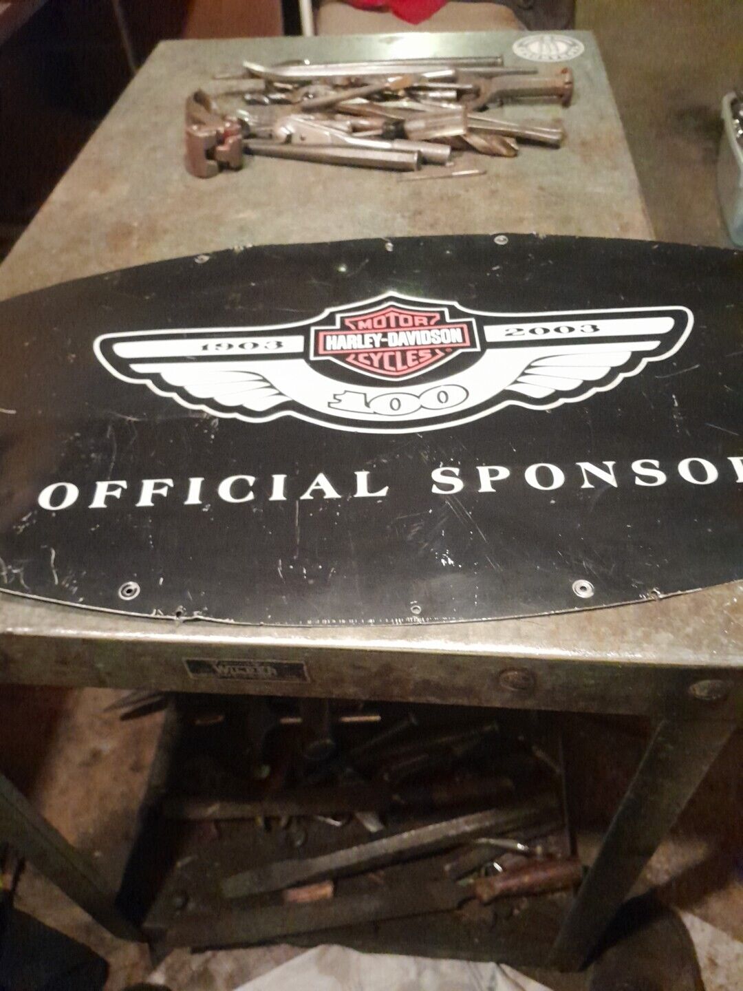 Vintage Harley Davidson Aluminum Offical Sponsor 1903 To 2003