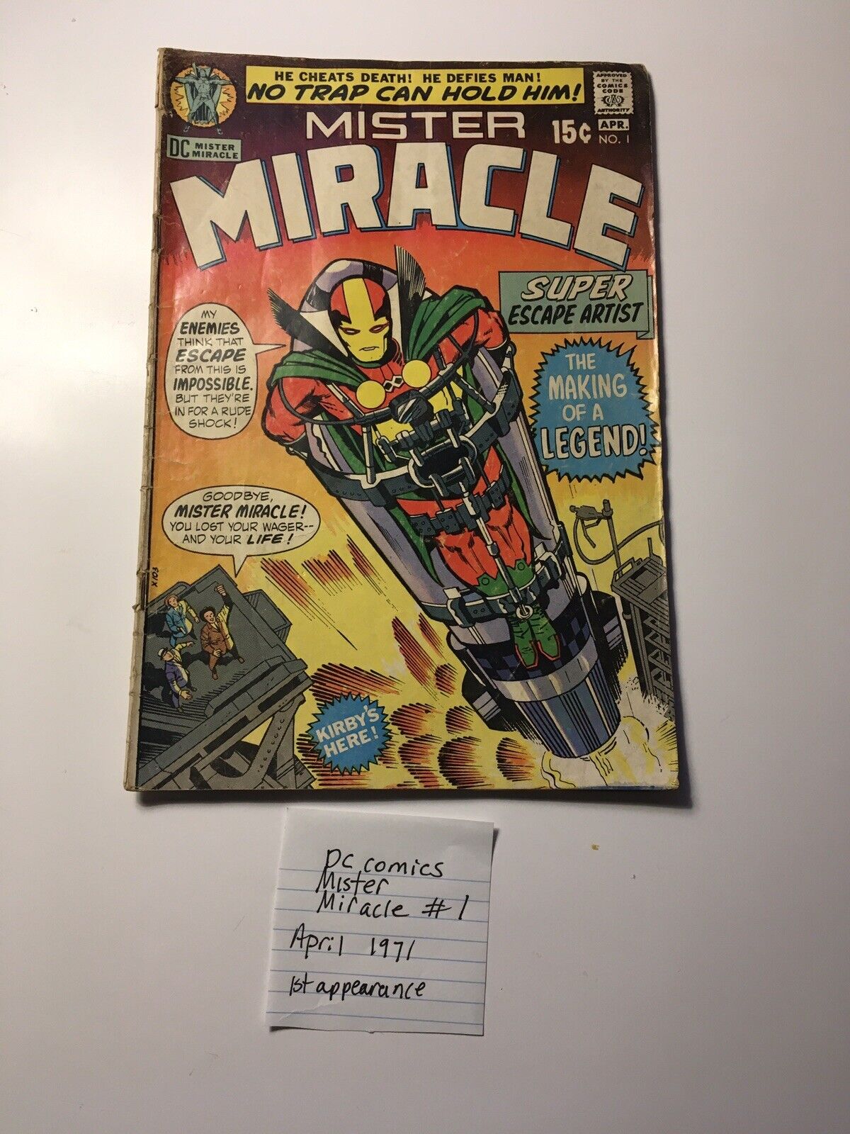 DC: MISTER MIRACLE #1, 1ST APP/OBERON/THADDEUS BROWN & DEATH OF, 1971, VG (4.0)