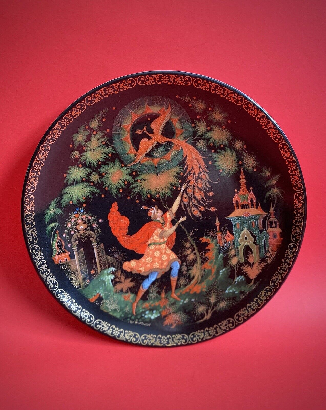 Vintage 1990 Russian Story Porcelain Plate 