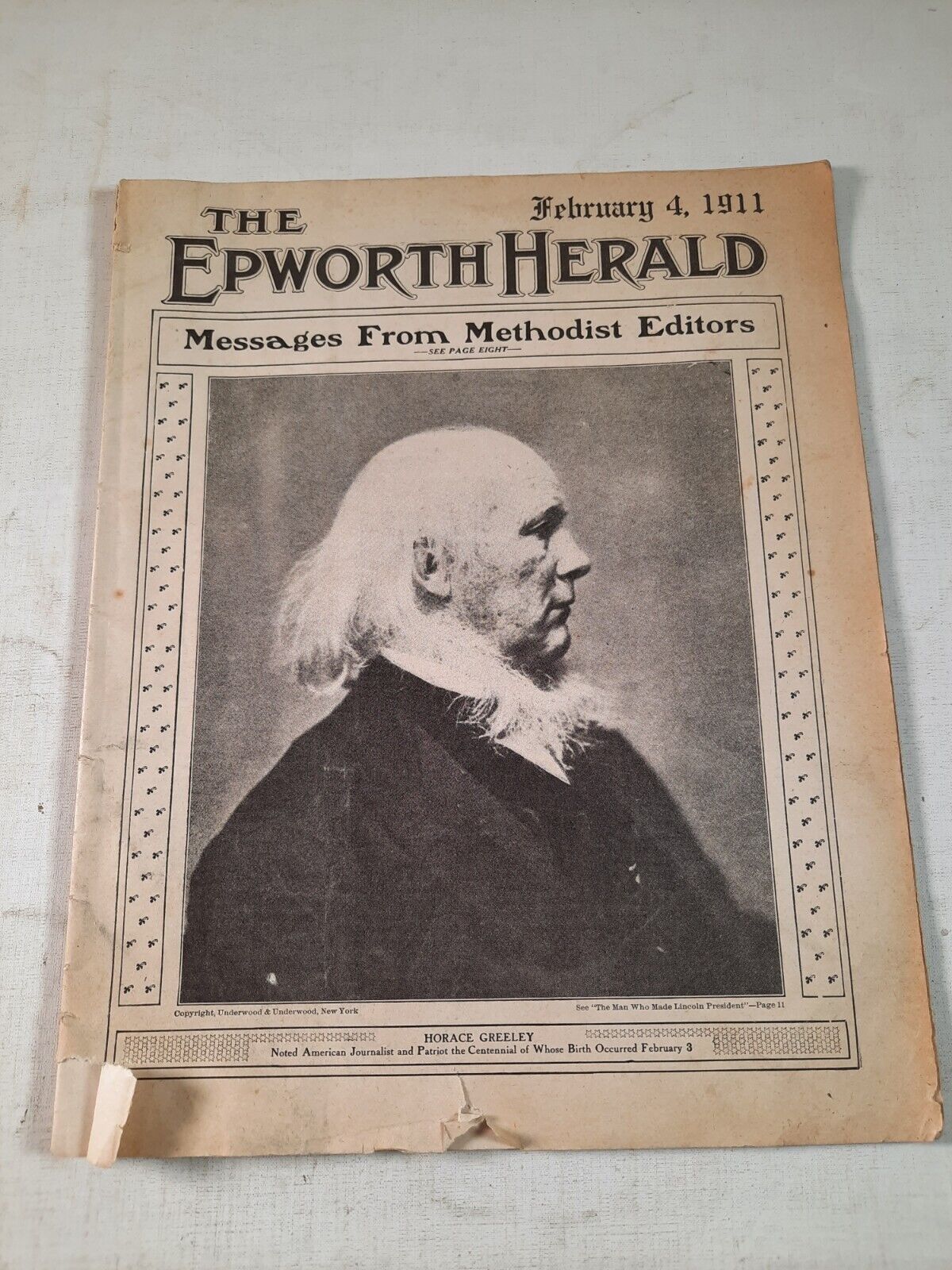 ANTIQUE - THE EPWORTH HERALD - THE METHODIST magazine February 4 1911