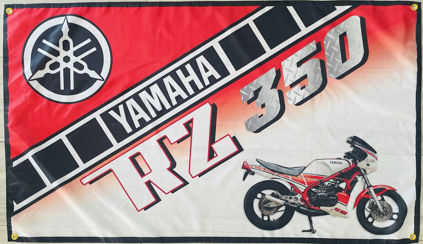 Yamaha RZ 350 3x5ft FLAG BANNER MAN CAVE GARAGE Wall Decor 1983 1984 1985 RD