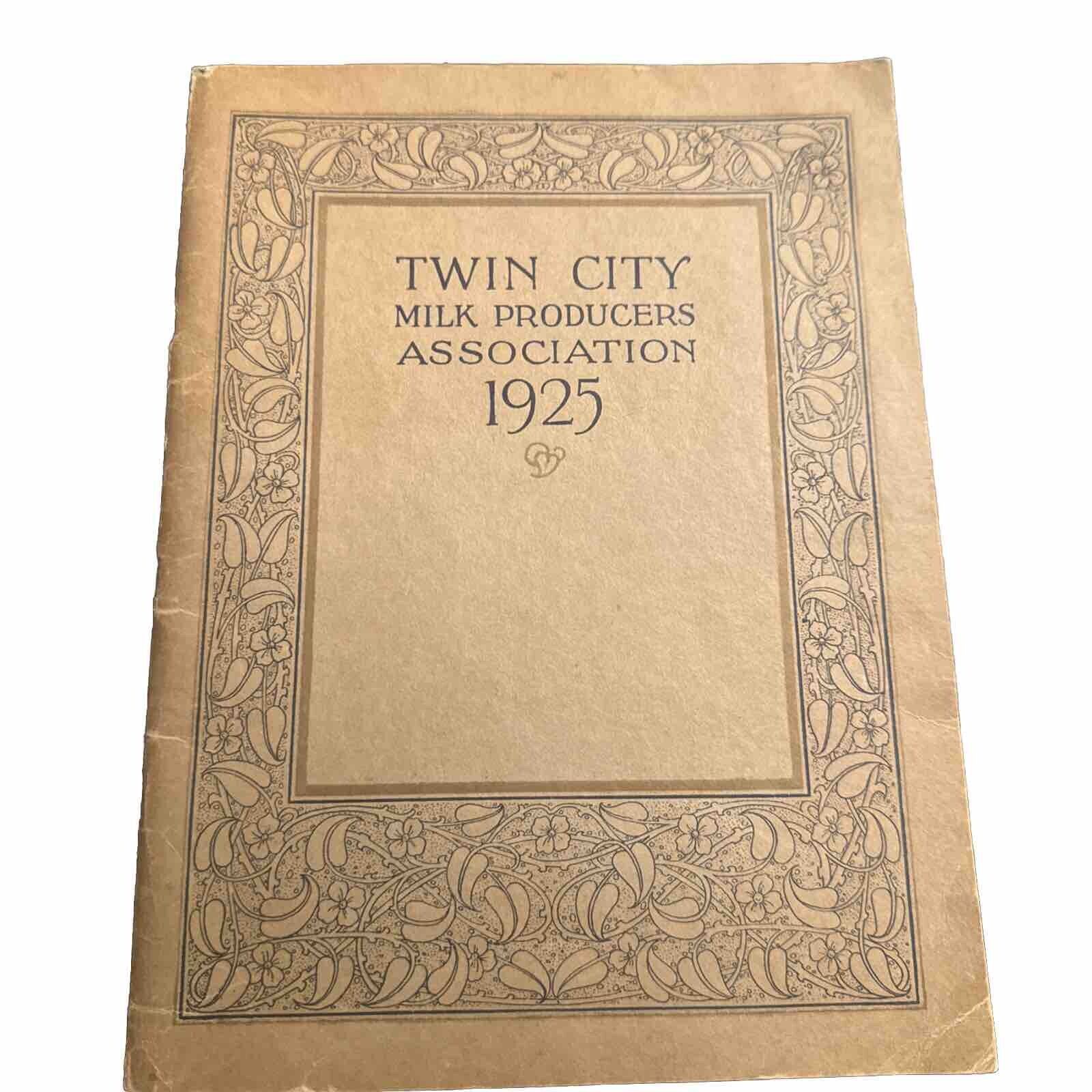 Vintage Milk Producers Association 1925 Twin City  Booklet Minneapolis St Paul