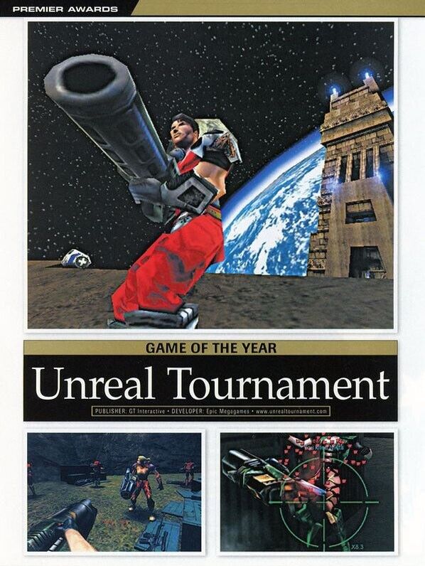 Unreal Tournament Game Of The Year Original 2000 Ad Authentic Video Games Promo
