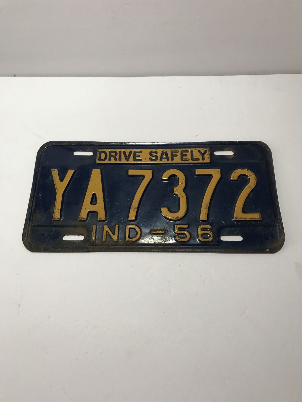 1956 Indiana License Plate Marion County YA 7372