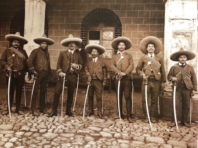  Mexican Revolution  Feared Rural Federal Soldiers Vintage Photo 16x20