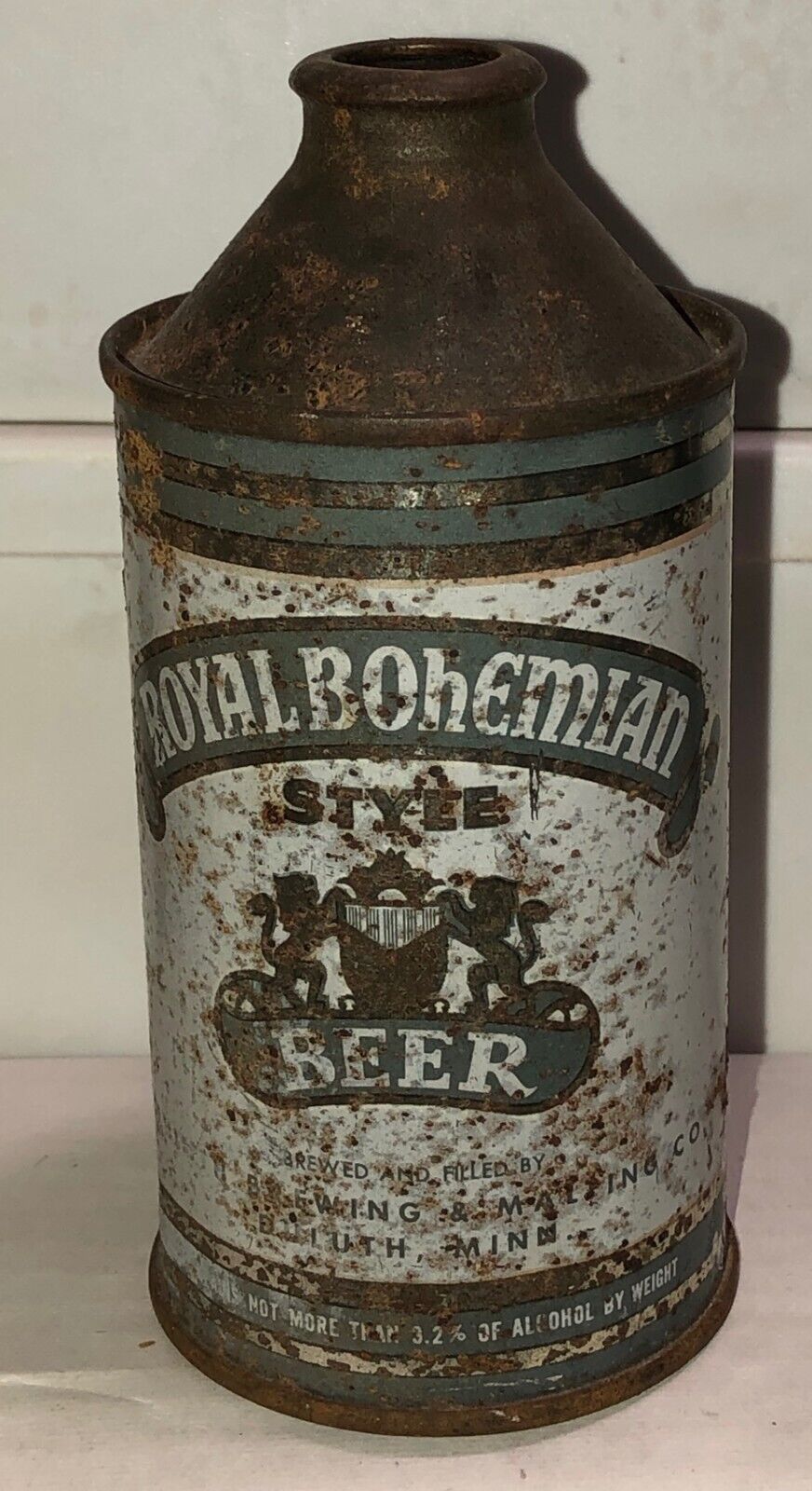 Cone Top Beer Can Royal Bohemian 12oz Vintage Duluth Minnesota Original