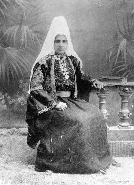 Palestine Bethlehem Arab woman 1910 OLD PHOTO