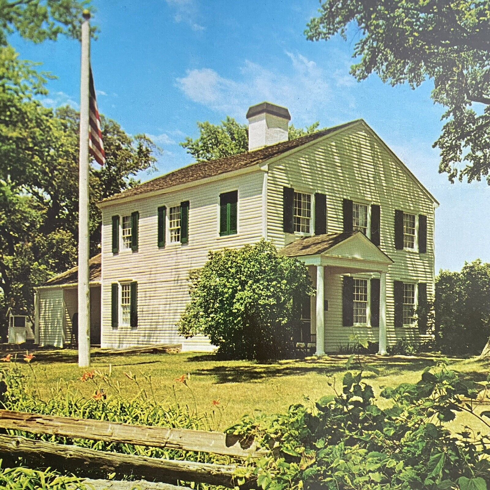 c1950s Large Old Indian Agency House Portage WI Giant Postcard 6x9in
