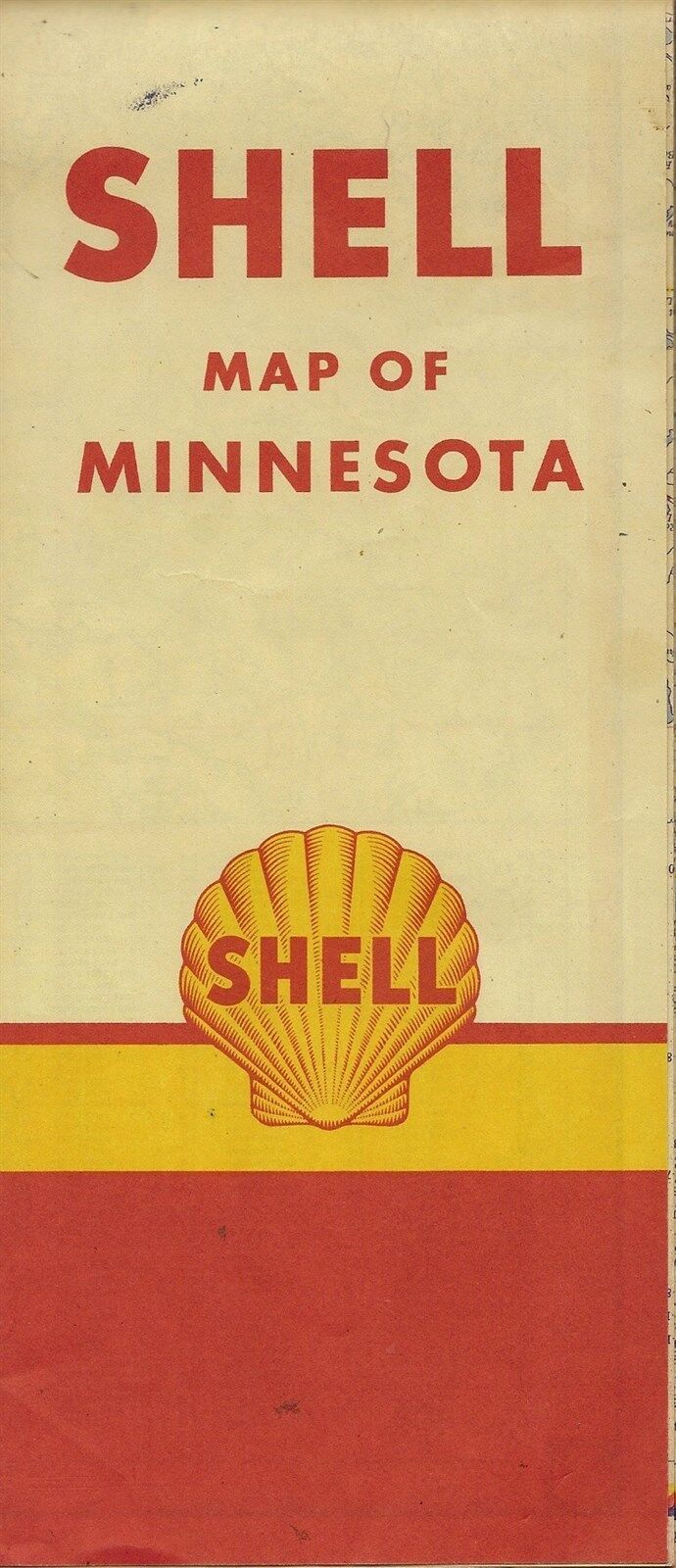 1949 SHELL OIL CO Road Map MINNESOTA Minneapolis St. Paul Indian Reservations