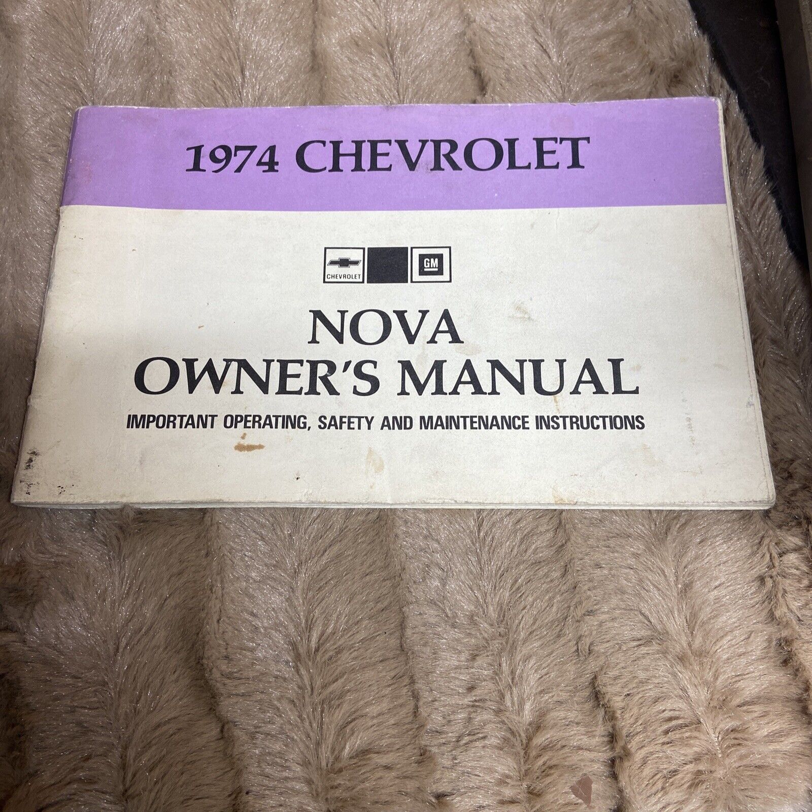 Original 1974 Chevrolet Nova Owners Operators Manual 74 Chevy
