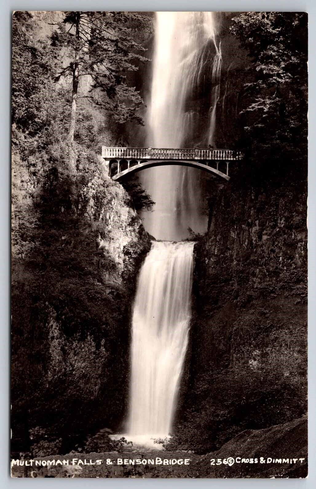 eStampsNet - OR-Oregon, Multnomah Falls, Benson Foot Bridge Postcard
