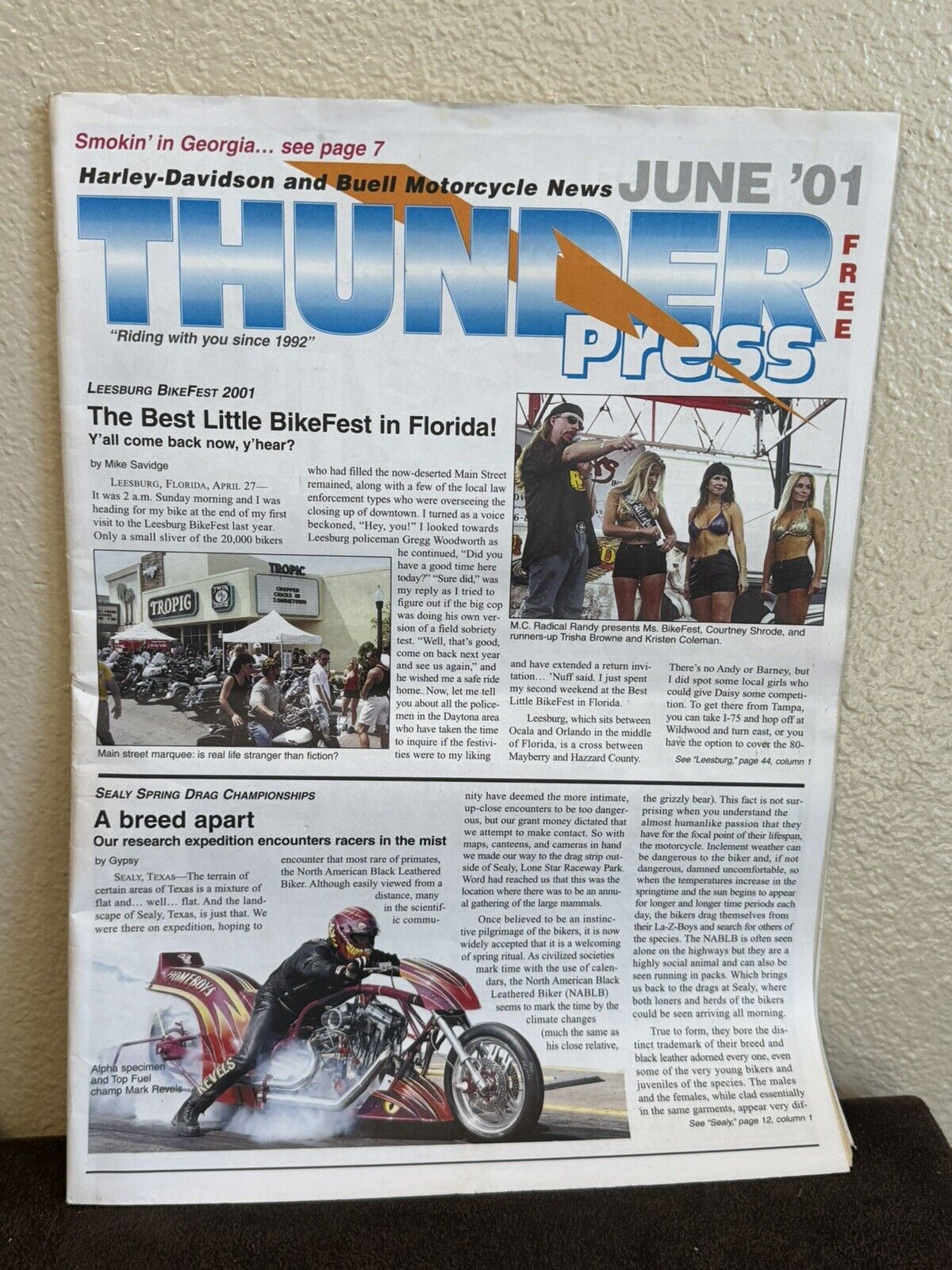Harley Davidson Buell Motorcycle News Thunder Press JUNE 2001 Magazine