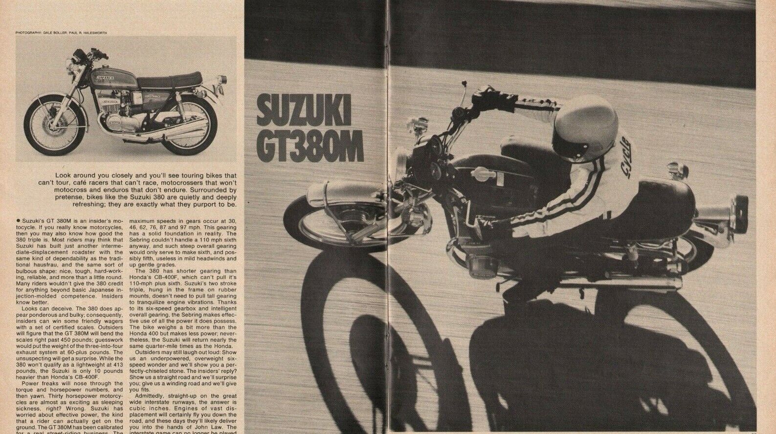 1975 Suzuki GT380M - 6-Page Vintage Motorcycle Road Test Article