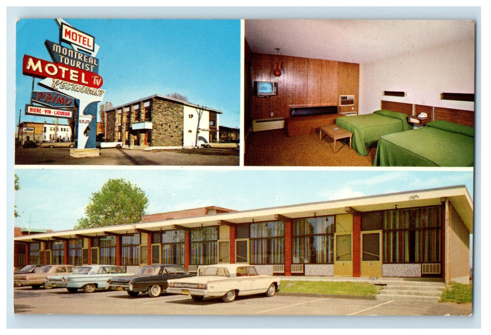 1967 Multiview, Montreal Tourist Motel Montreal Quebec Canada Postcard