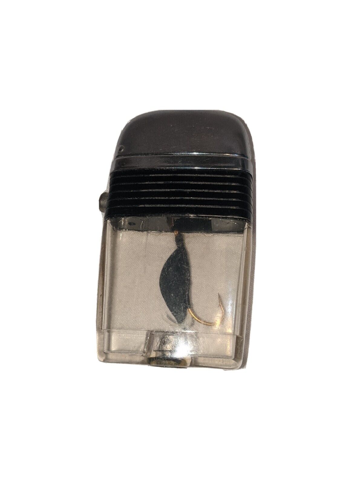 Vintage Scripto VU Lighter with Fishing Fly Black Band 1960s