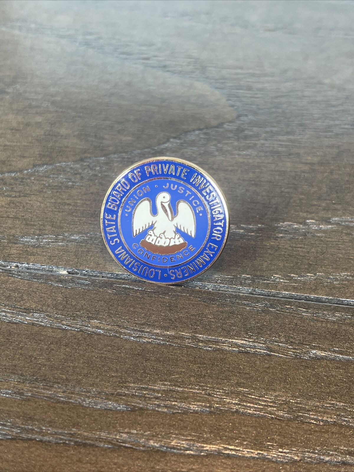 Vintage Louisiana Board Of Private Investigators Enameled Lapel Pin